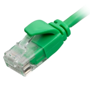 Picture of Cat6 Green RJ45 U/UTP LSOH 30AWG Slim Snagless Booted Patch Leads
