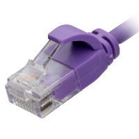 Picture of Cat6 Purple RJ45 U/UTP LSOH 30AWG Slim Snagless Booted Patch Leads