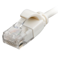 Picture of Cat6 White RJ45 U/UTP LSOH 30AWG Slim Snagless Booted Patch Leads